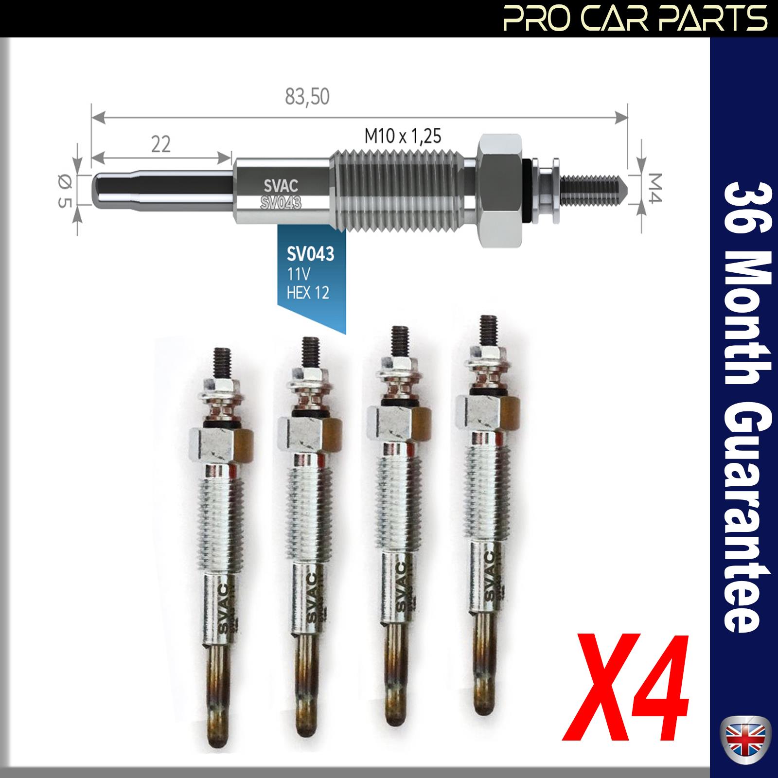 FORD RANGER 2.5 DTD 4X4 GLOW PLUG X4 eBay