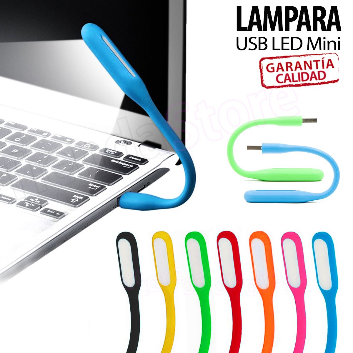 detalles de lampara led usb flexible mini luz de lectura escritura leer libro cama colores