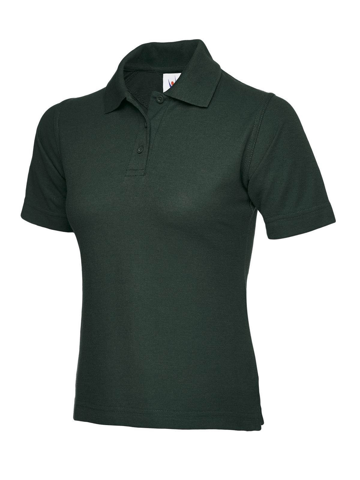 UNEEK Women's Classic Polo Shirt UC106 Plain Short Sleeve Casual Work Tee Top - Picture 11 of 23