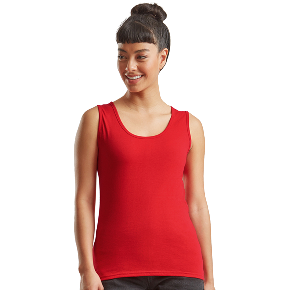 Fruit of the Loom Ladies Vest Plain 100% Cotton Womens Girls Casual Tank Top - Picture 13 of 14