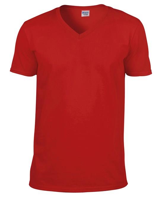 5 Pack Gildan V-Neck T-Shirt Short Sleeve Mens Plain Cotton Softstyle Tee Top - Picture 8 of 10