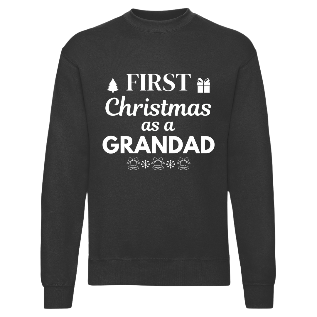 First Christmas Sweatshirt Grandad Grandma Party Jumper Xmas Newborn - Picture 7 of 15