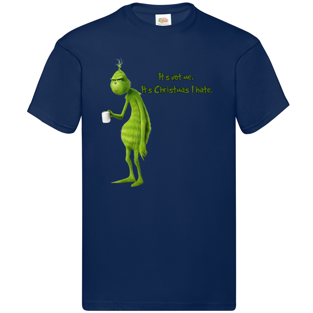 It’s Not Me Grinch Christmas T-Shirt Funny Santa Xmas Holiday Tee Unisex Top - Picture 6 of 7