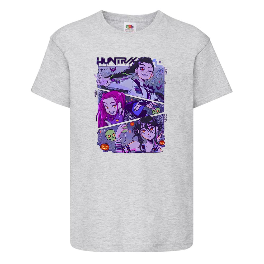 Kpop Demon Hunters Huntrix Huntr/X Printed T-Shirt Kids Anime Gift Halloween Tee - Picture 7 of 11