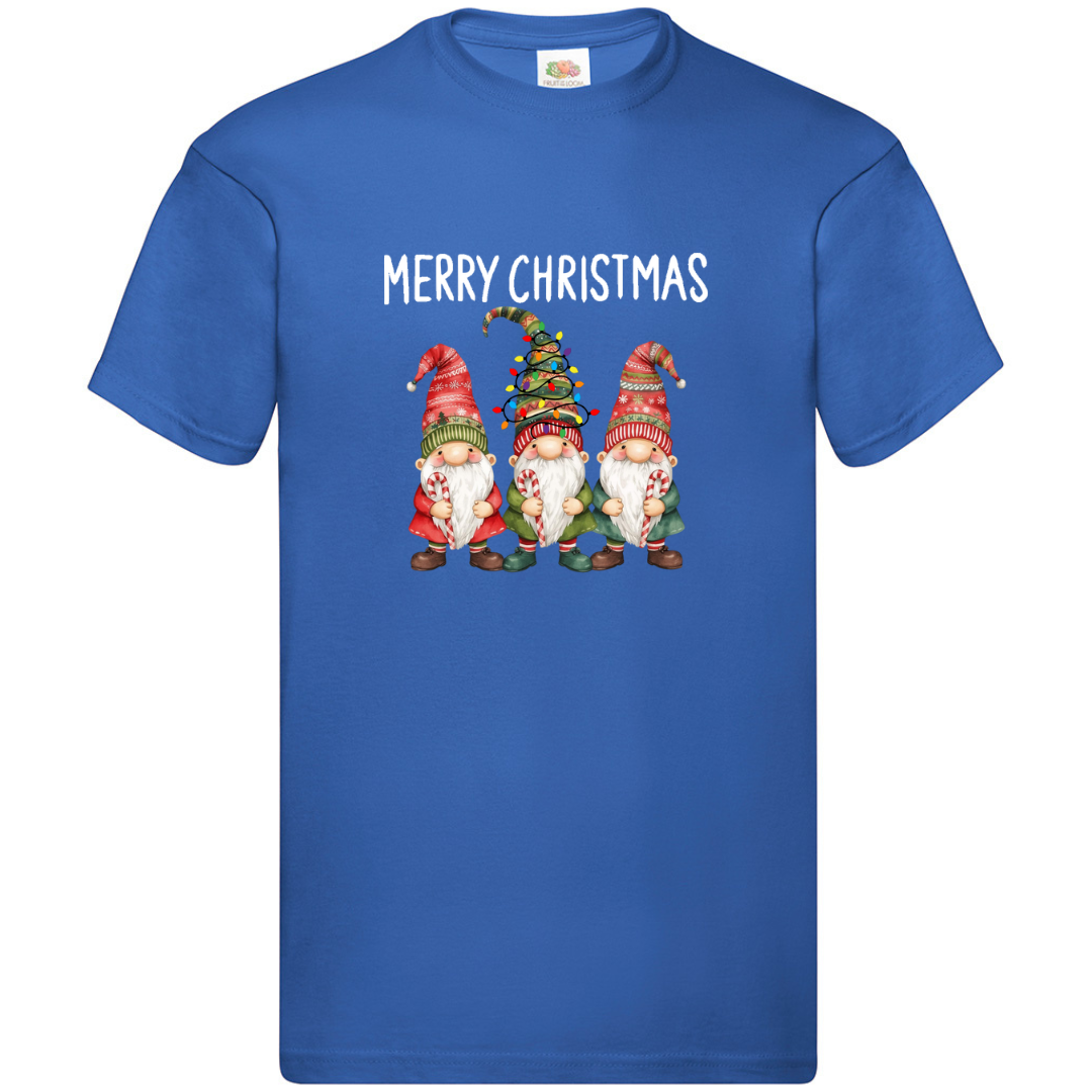 Three Gnomes Matching Family T-Shirt Merry Christmas Lights Unisex Tee Xmas Gift - Picture 5 of 11