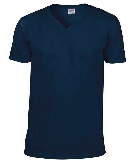 5 Pack Gildan V-Neck T-Shirt Short Sleeve Mens Plain Cotton Softstyle Tee Top - Picture 7 of 10