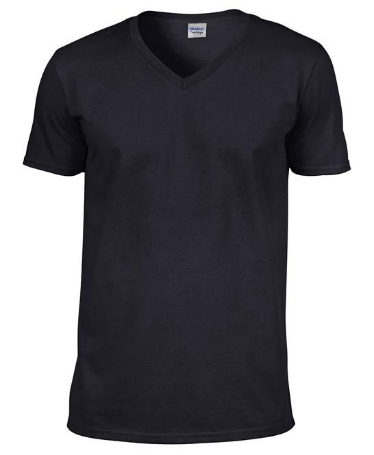 5 Pack Gildan V-Neck T-Shirt Short Sleeve Mens Plain Cotton Softstyle Tee Top - Picture 2 of 10