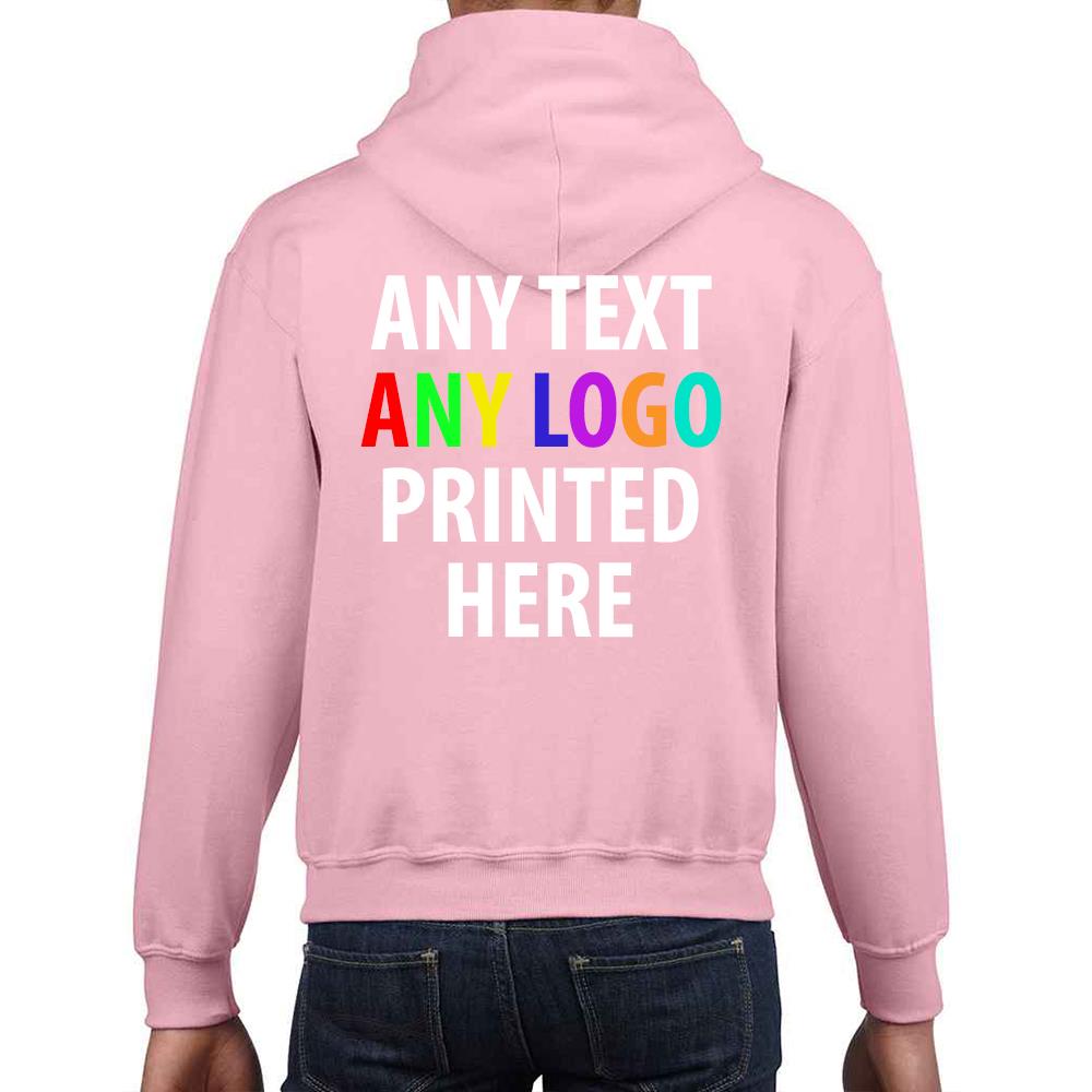 Personalised Kids Hoodie Custom Printed Children Hooded Gildan Sweatshirt Top - Picture 33 of 58