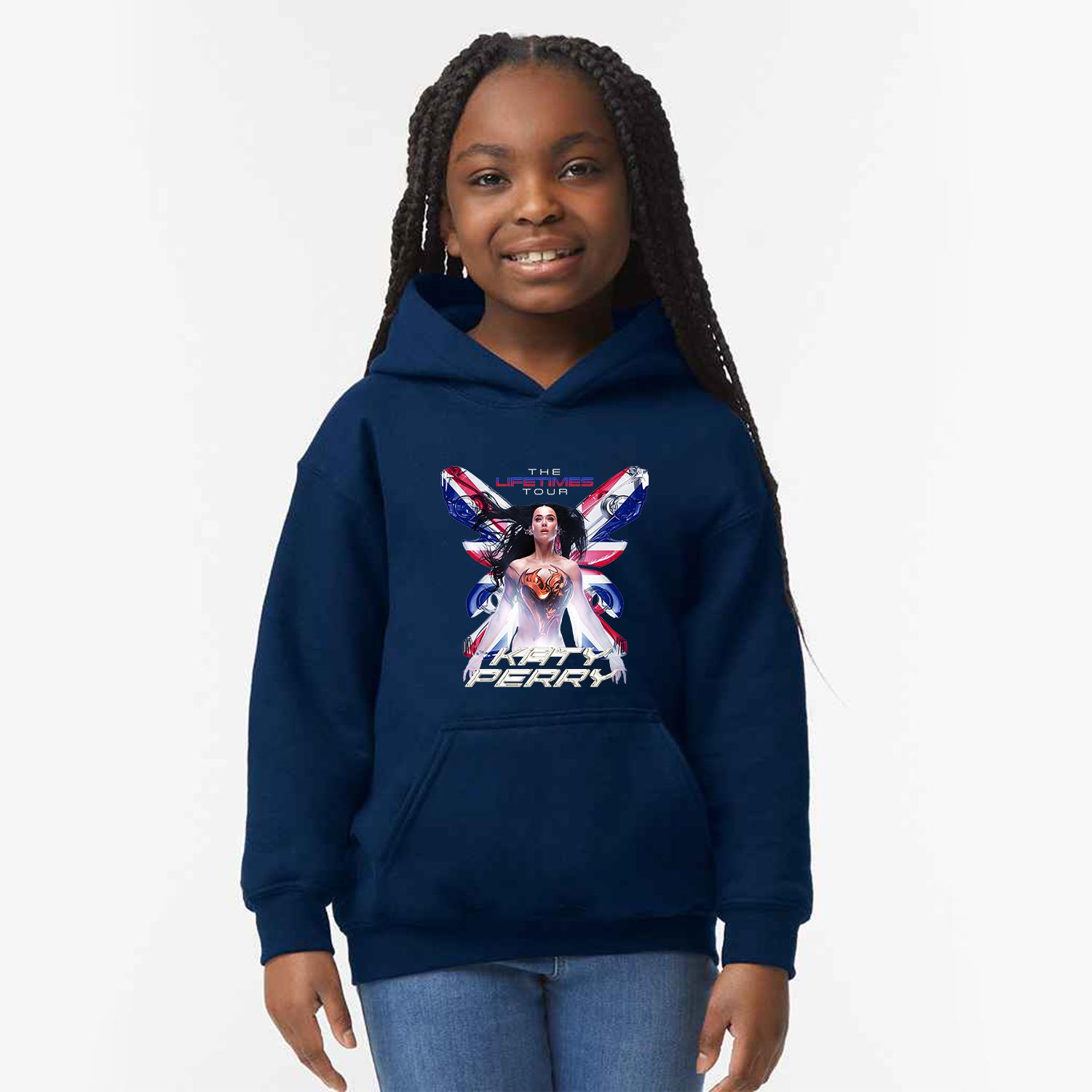 Kids Katy Perry Printed Hoodie Lifetimes Tour Girls Boys Hooded Sweatshirt UK - Picture 10 of 18