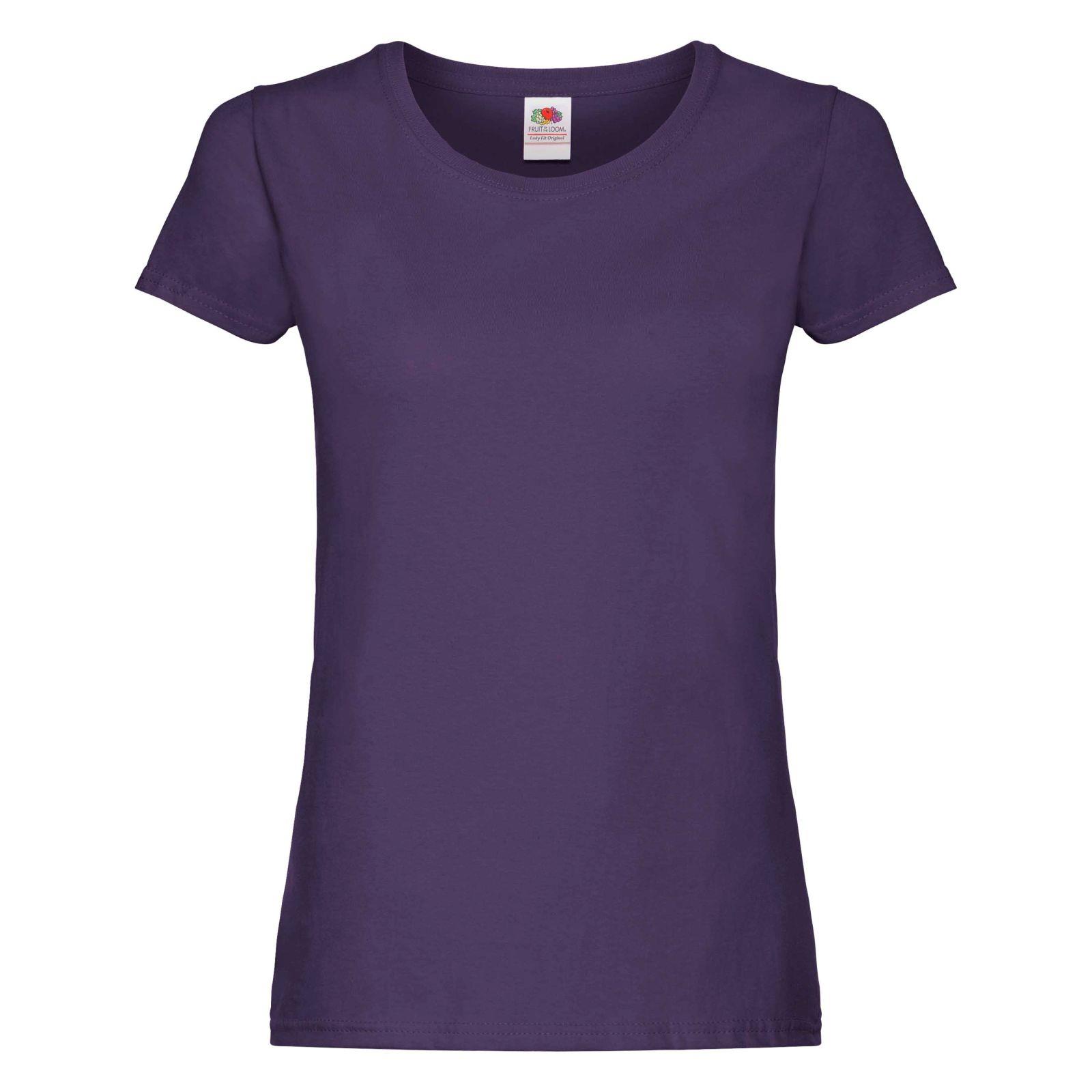 3 Pack Fruit of the Loom Ladies T Shirt Womens Blank Lady Fit Tee Blank T-Shirts - Picture 28 of 47