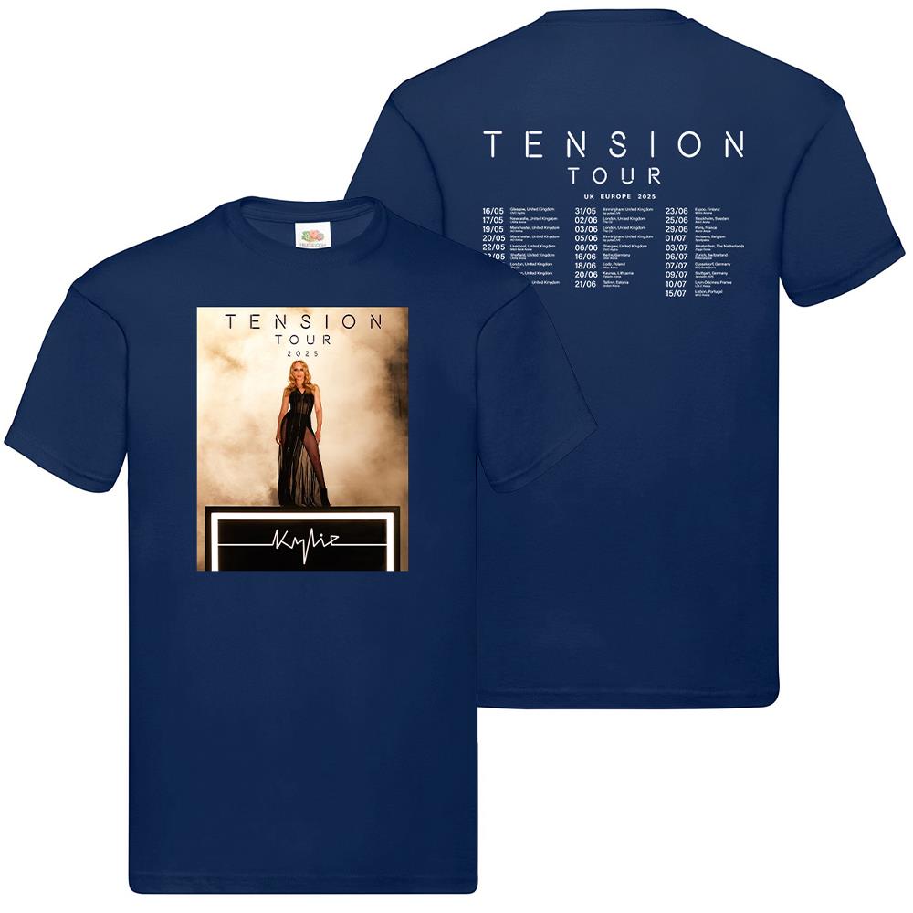 T-Shirt Tension Tour Kylie Musik Konzert Unisex Festival UK Europa 2025 Termine - Bild 12 von 29