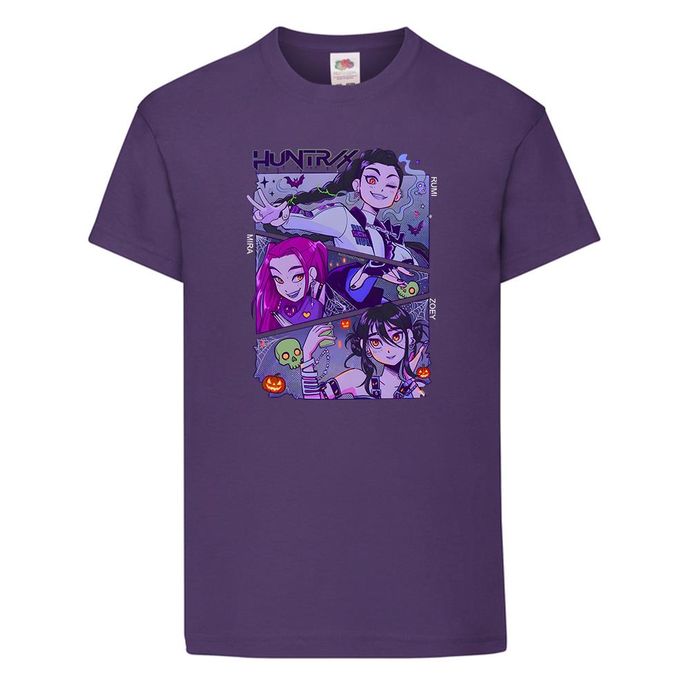 Kpop Demon Hunters Huntrix Huntr/X Printed T-Shirt Kids Anime Gift Halloween Tee - Picture 5 of 11