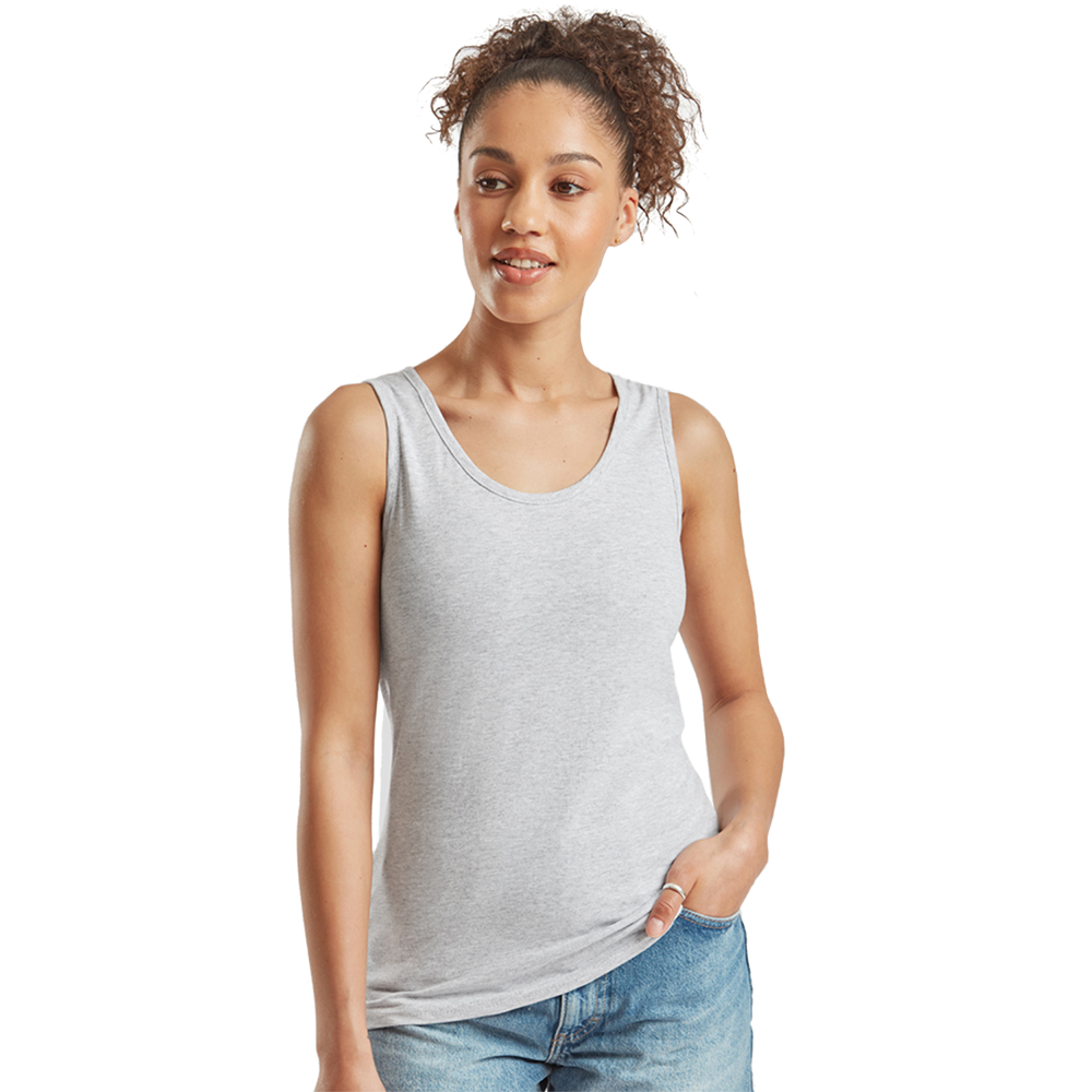 Fruit of the Loom Ladies Vest Plain 100% Cotton Womens Girls Casual Tank Top - Picture 11 of 14