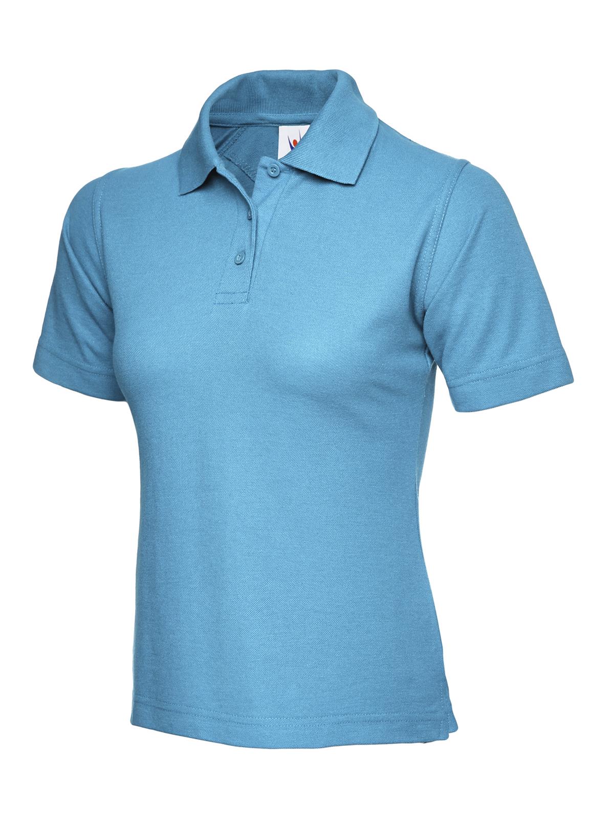 UNEEK Women's Classic Polo Shirt UC106 Plain Short Sleeve Casual Work Tee Top - Picture 18 of 23