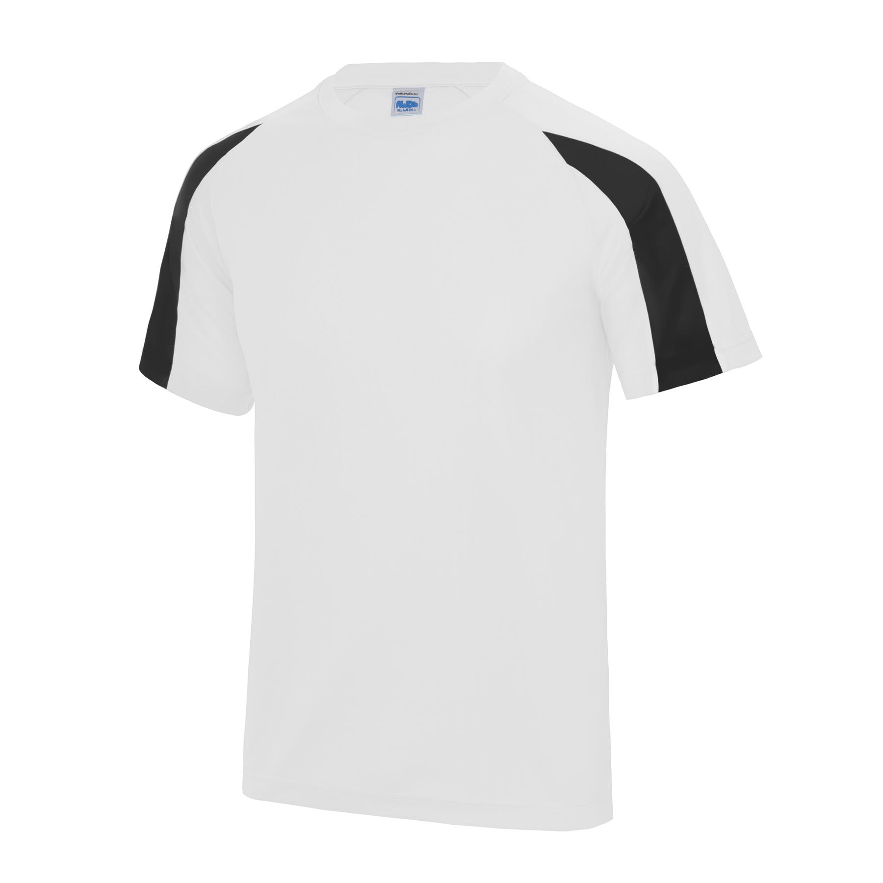 Mens Quick Dry Contrast Cool T-Shirt Polyester Sports Running Gym Top Tee AWDis - Picture 15 of 34