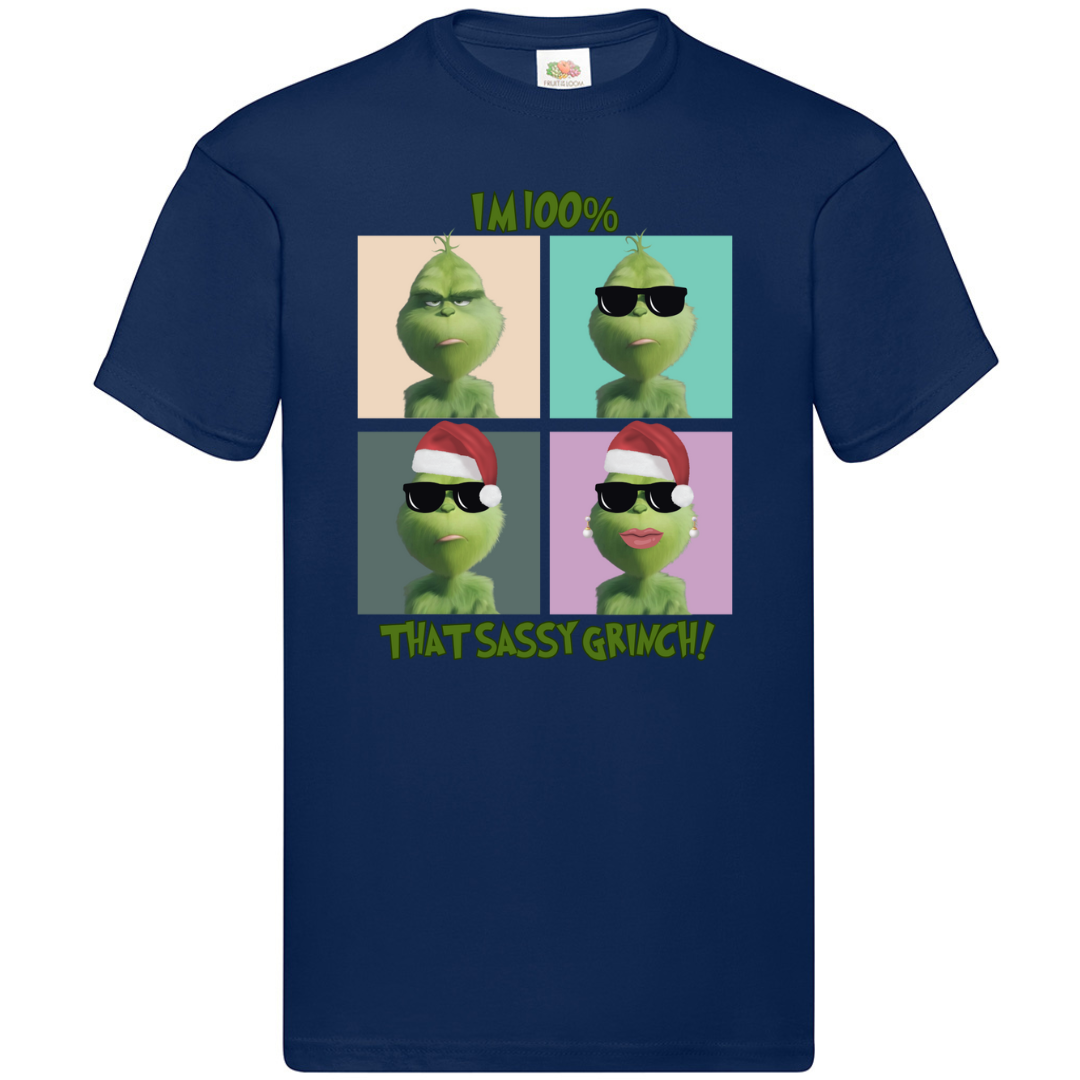 Frecher Grinch Weihnachten T-Shirt lustig Xmas Unisex Urlaub Kinder Erwachsene Tee Geschenk - Bild 5 von 8