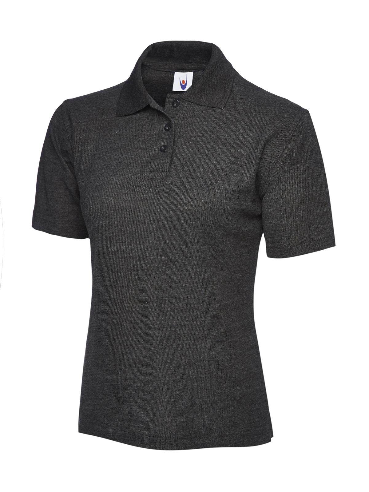 UNEEK Women's Classic Polo Shirt UC106 Plain Short Sleeve Casual Work Tee Top - Picture 16 of 23