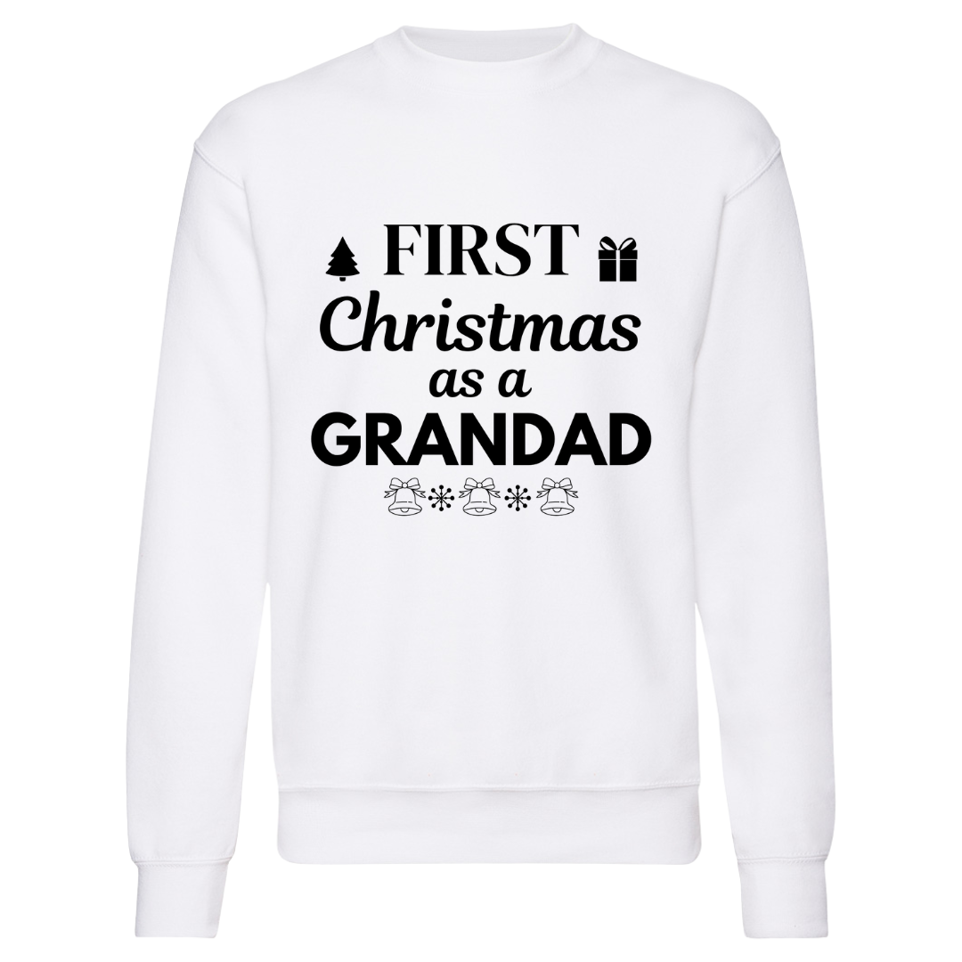 First Christmas Sweatshirt Grandad Grandma Party Jumper Xmas Newborn - Picture 6 of 15