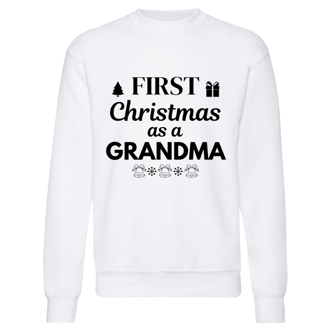 First Christmas Sweatshirt Grandad Grandma Party Jumper Xmas Newborn - Picture 13 of 15