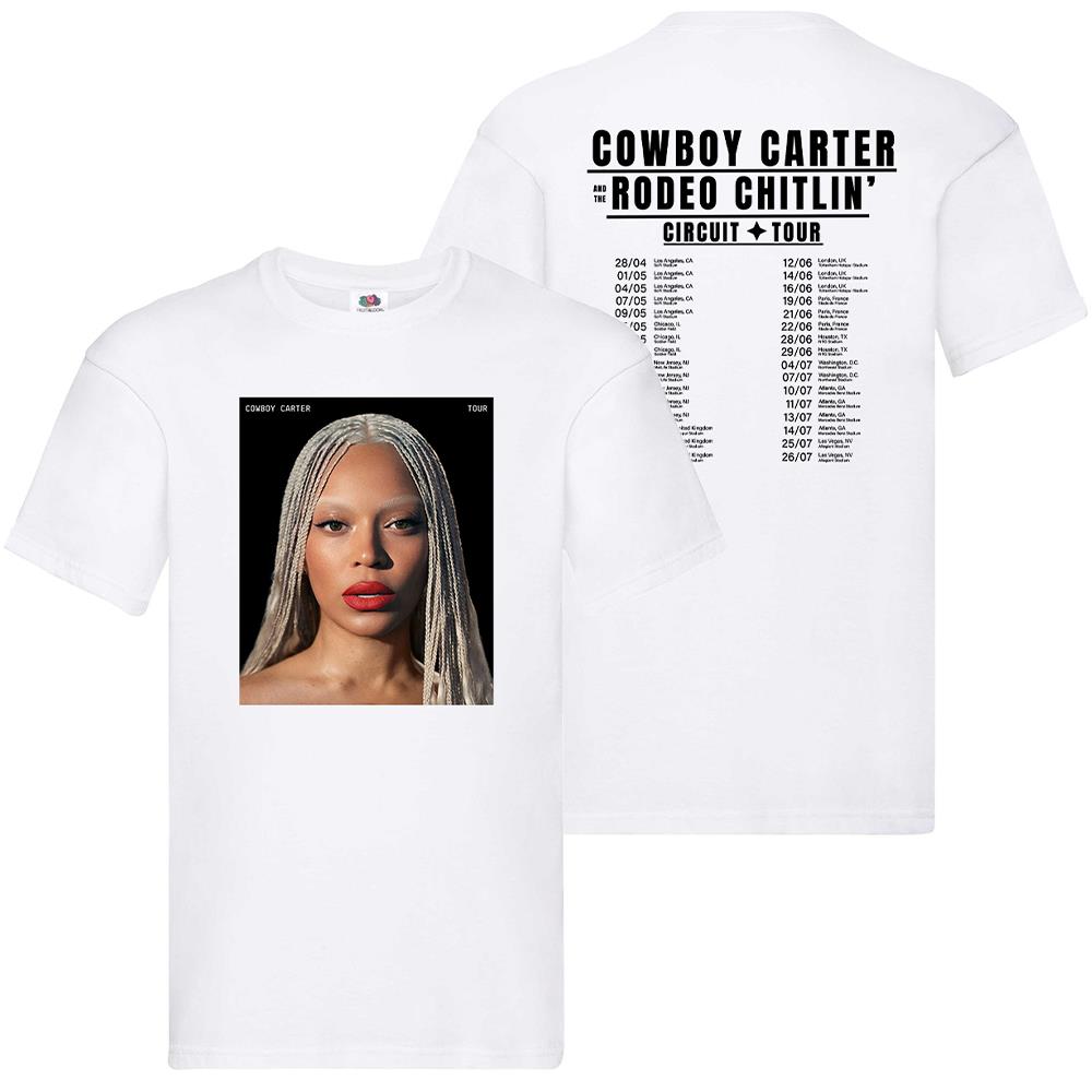 Camiseta Beyonce Cowboy Carter Tour 2025 Fechas de Concierto Música Fan Camiseta Mercancía - Imagen 7 de 13