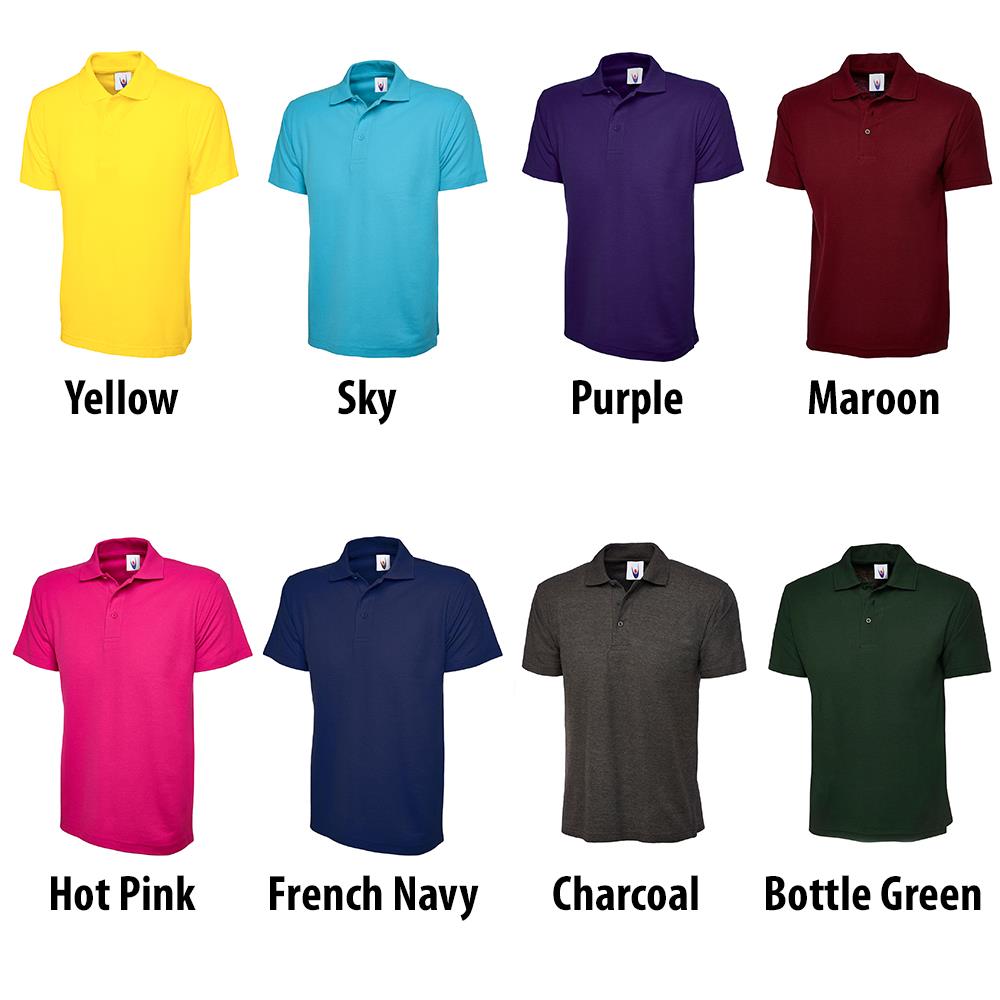 Personalised UNEEK Polo Shirt Custom Printed Logo Unisex Work Wear Uniform UC101 - Picture 15 of 15
