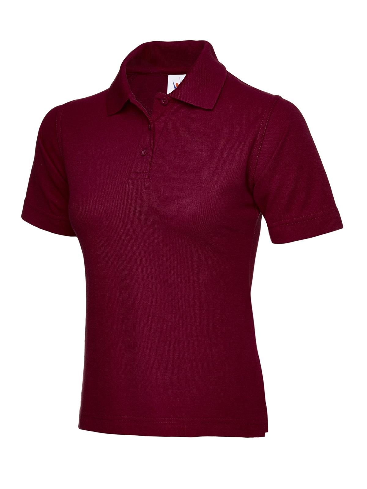 UNEEK Women's Classic Polo Shirt UC106 Plain Short Sleeve Casual Work Tee Top - Picture 13 of 23