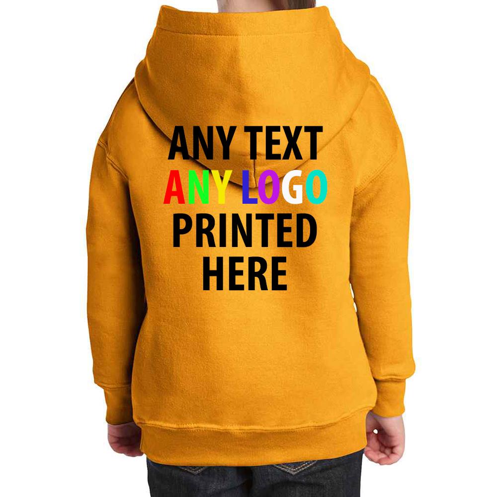 Personalised Kids Hoodie Custom Printed Children Hooded Gildan Sweatshirt Top - Picture 21 of 58