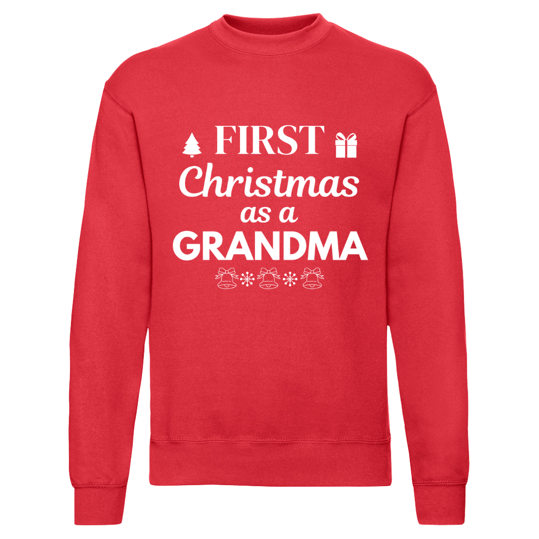 First Christmas Sweatshirt Grandad Grandma Party Jumper Xmas Newborn - Picture 11 of 15