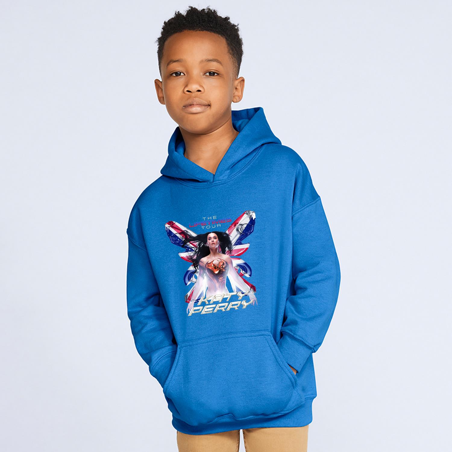 Kids Katy Perry Printed Hoodie Lifetimes Tour Girls Boys Hooded Sweatshirt UK - Picture 17 of 18