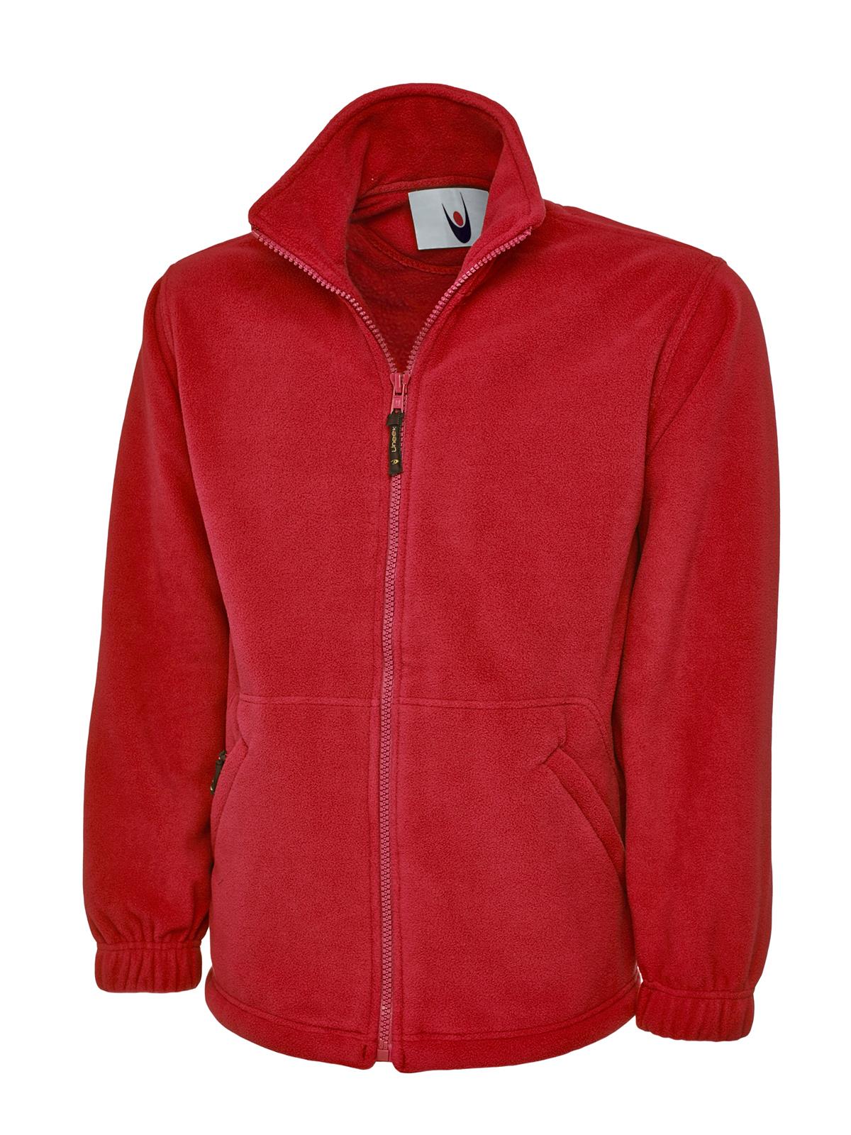 UNEEK Classic Micro Fleece Jacket Mens Full Zip Casual Work Wear Warm Top UC604 - Picture 10 of 13