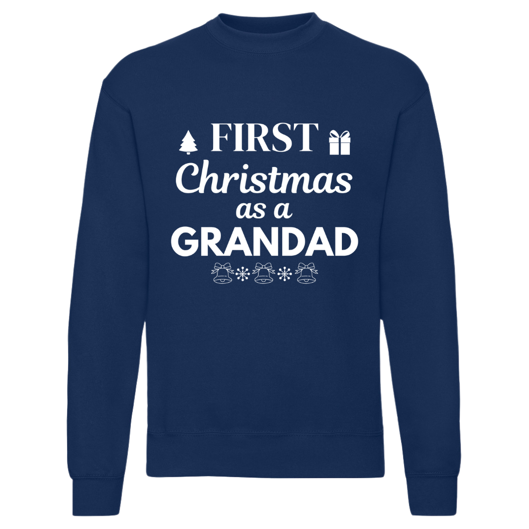 First Christmas Sweatshirt Grandad Grandma Party Jumper Xmas Newborn - Picture 8 of 15