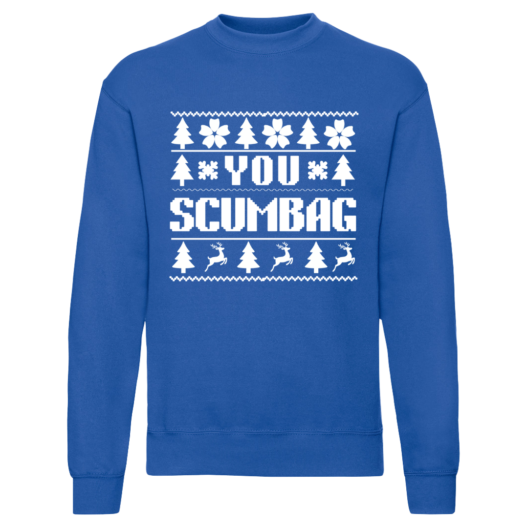 Couple's Funny Christmas Matching Sweatshirt Top - You Scumbag & You Maggot - Picture 12 of 13