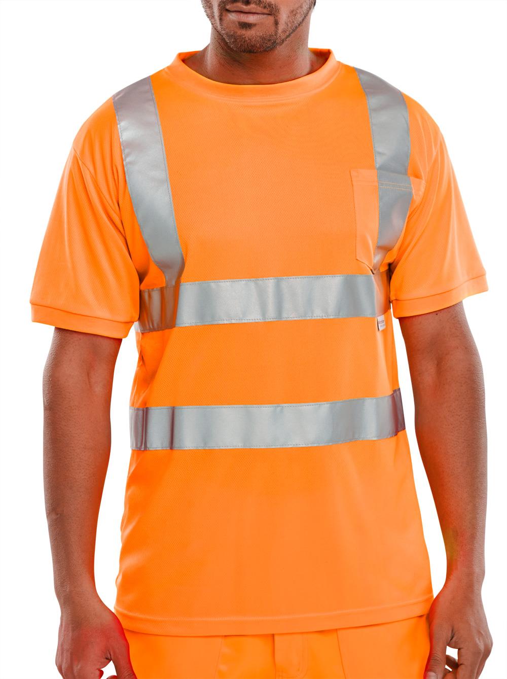 Camiseta Polo Hi Vis Viz Alta Visibilidad Manga Corta y Larga Seguridad Trabajo Top - Imagen 3 de 9