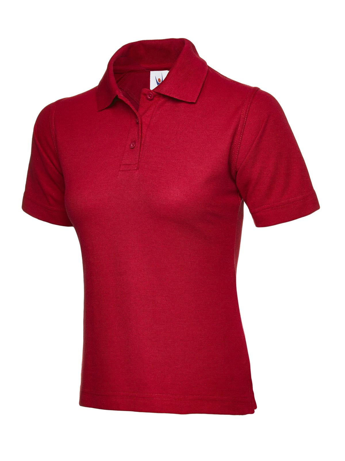 UNEEK Women's Classic Polo Shirt UC106 Plain Short Sleeve Casual Work Tee Top - Picture 9 of 23