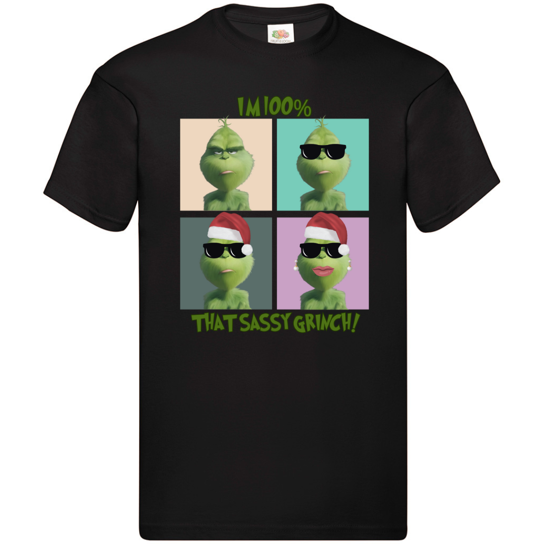 Frecher Grinch Weihnachten T-Shirt lustig Xmas Unisex Urlaub Kinder Erwachsene Tee Geschenk - Bild 3 von 8