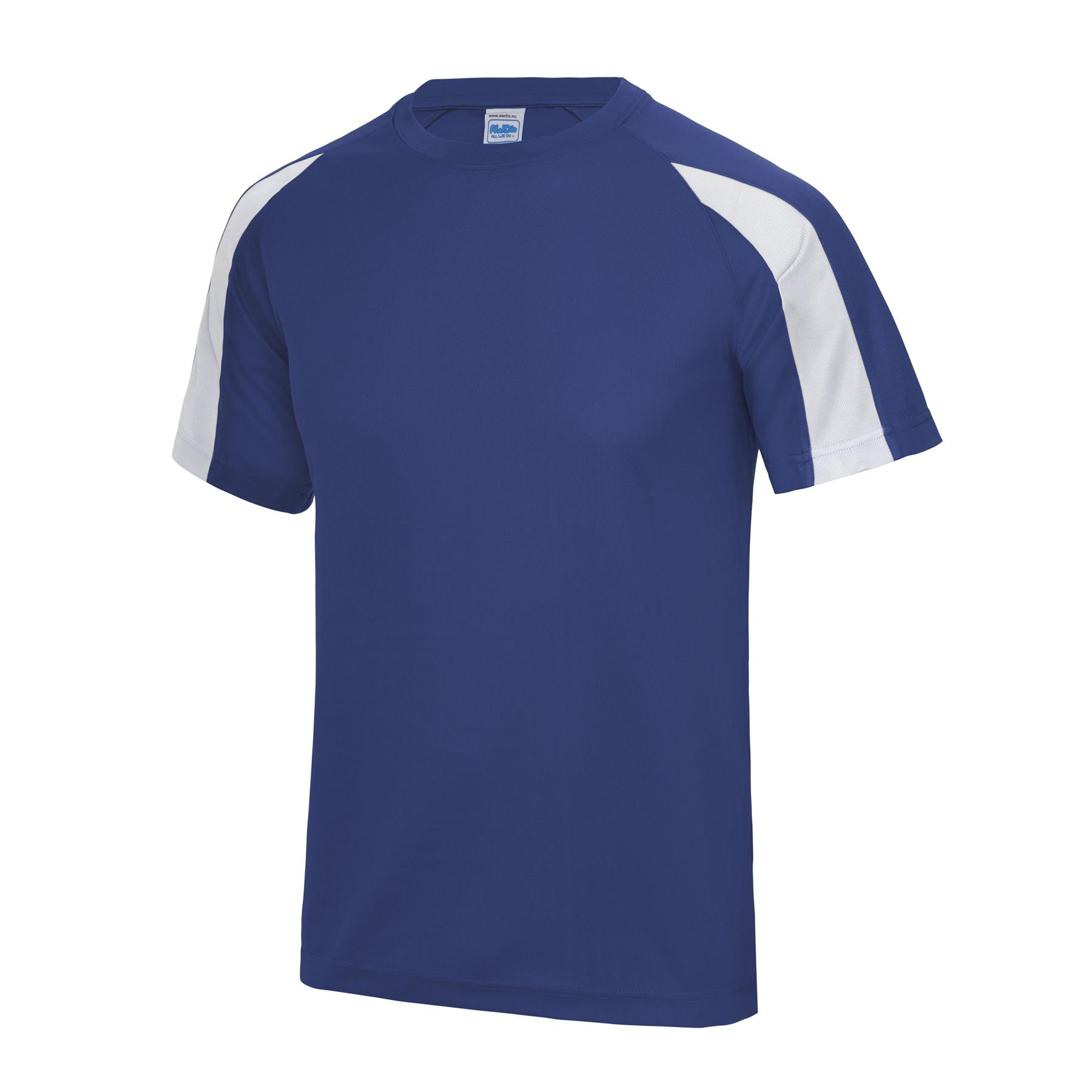 Mens Quick Dry Contrast Cool T-Shirt Polyester Sports Running Gym Top Tee AWDis - Picture 22 of 34