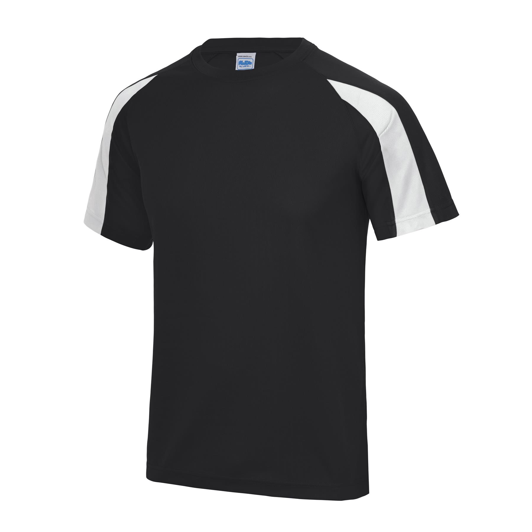 Mens Quick Dry Contrast Cool T-Shirt Polyester Sports Running Gym Top Tee AWDis - Picture 5 of 34