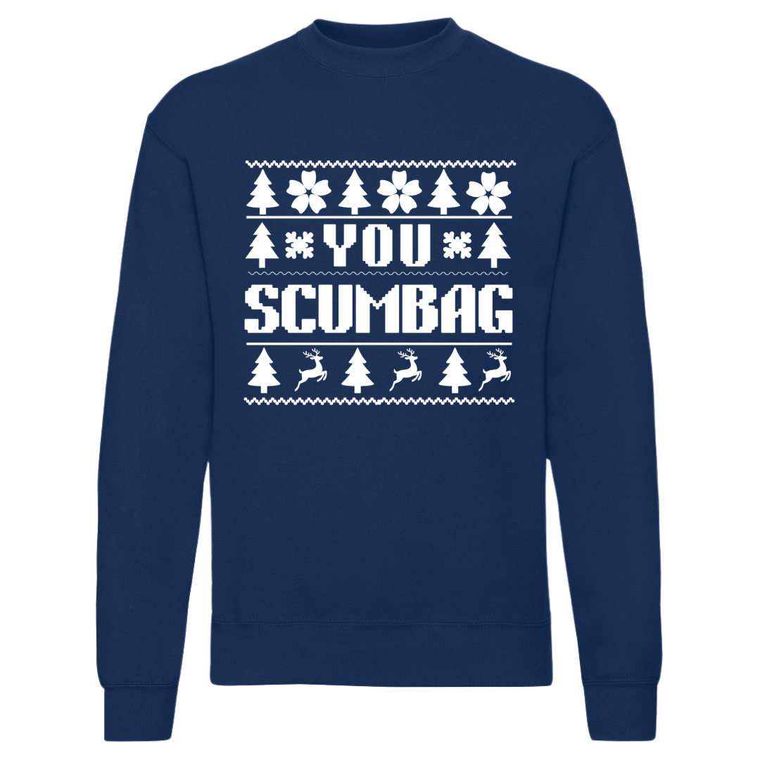 Couple's Funny Christmas Matching Sweatshirt Top - You Scumbag & You Maggot - Picture 10 of 13