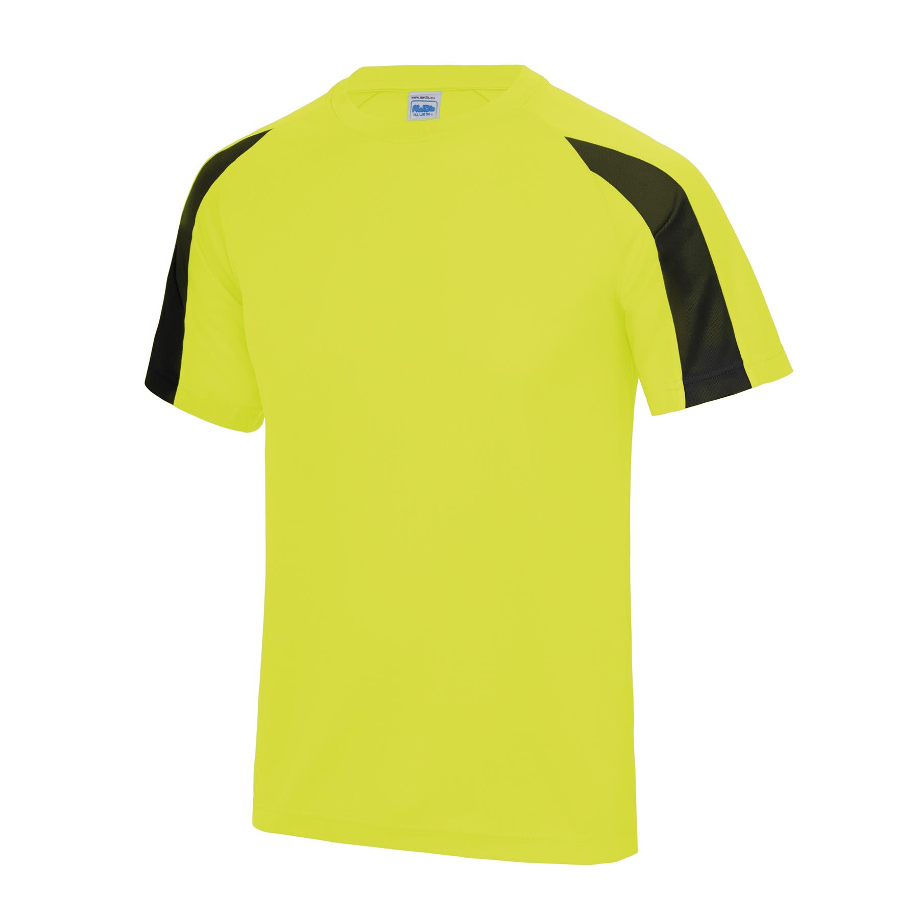 Mens Quick Dry Contrast Cool T-Shirt Polyester Sports Running Gym Top Tee AWDis - Picture 33 of 34