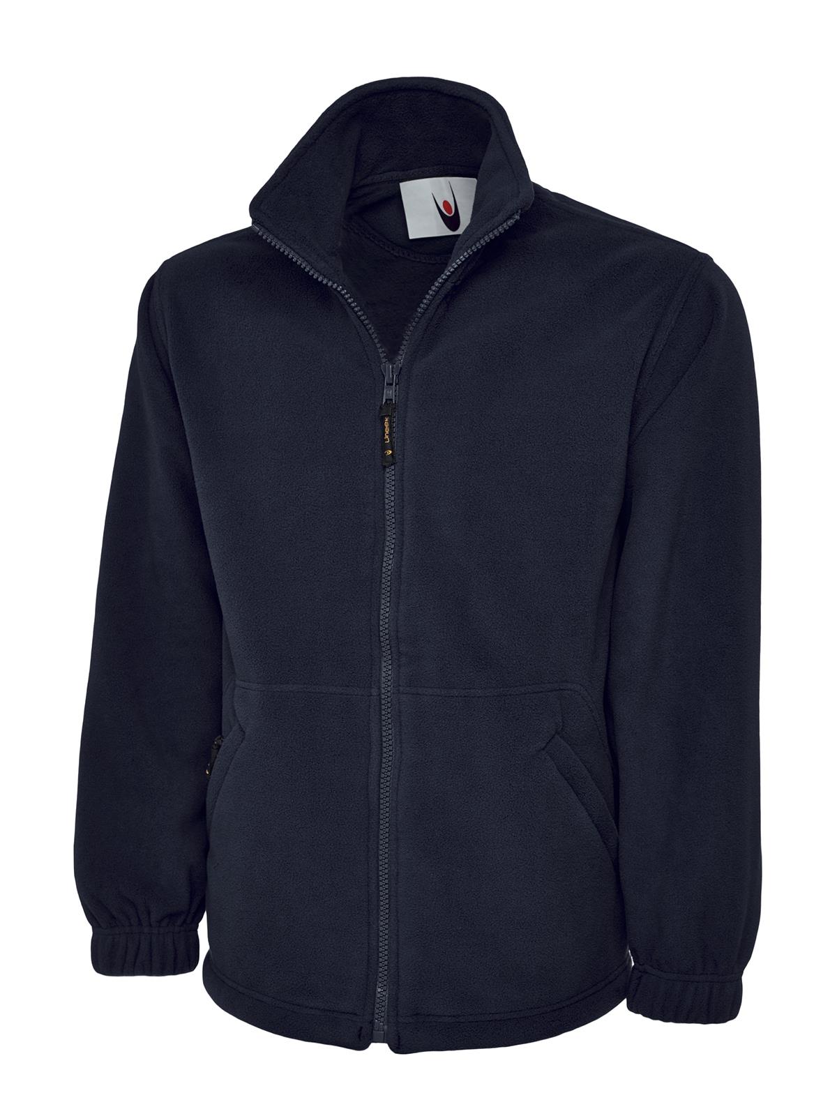 UNEEK Classic Micro Fleece Jacket Mens Full Zip Casual Work Wear Warm Top UC604 - Picture 8 of 13