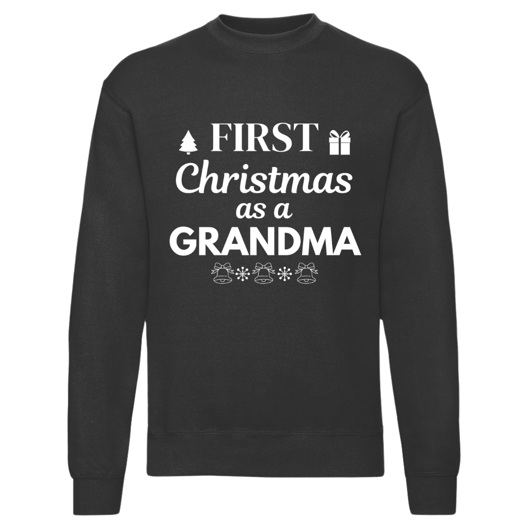 First Christmas Sweatshirt Grandad Grandma Party Jumper Xmas Newborn - Picture 14 of 15