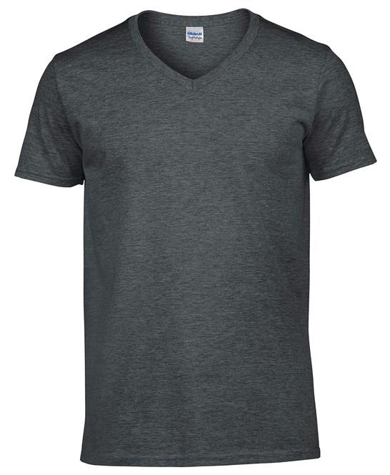 5 Pack Gildan V-Neck T-Shirt Short Sleeve Mens Plain Cotton Softstyle Tee Top - Picture 6 of 10