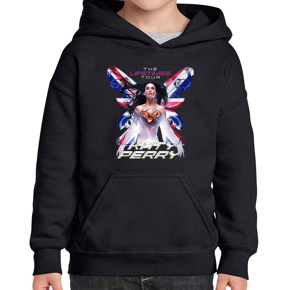 Kids Katy Perry Printed Hoodie Lifetimes Tour Girls Boys Hooded Sweatshirt UK - Picture 2 of 18