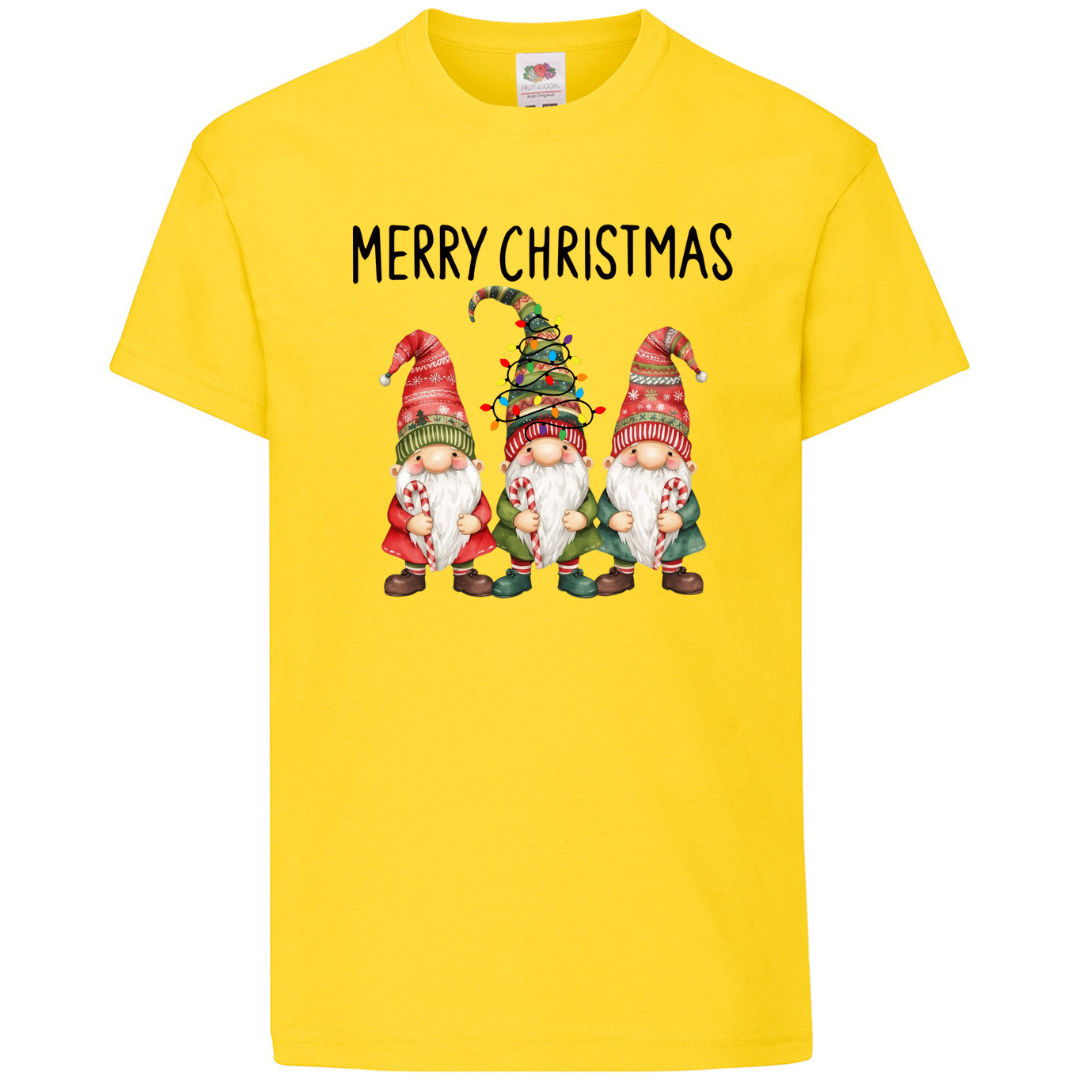 Three Gnomes Matching Family T-Shirt Merry Christmas Lights Unisex Tee Xmas Gift - Picture 8 of 11