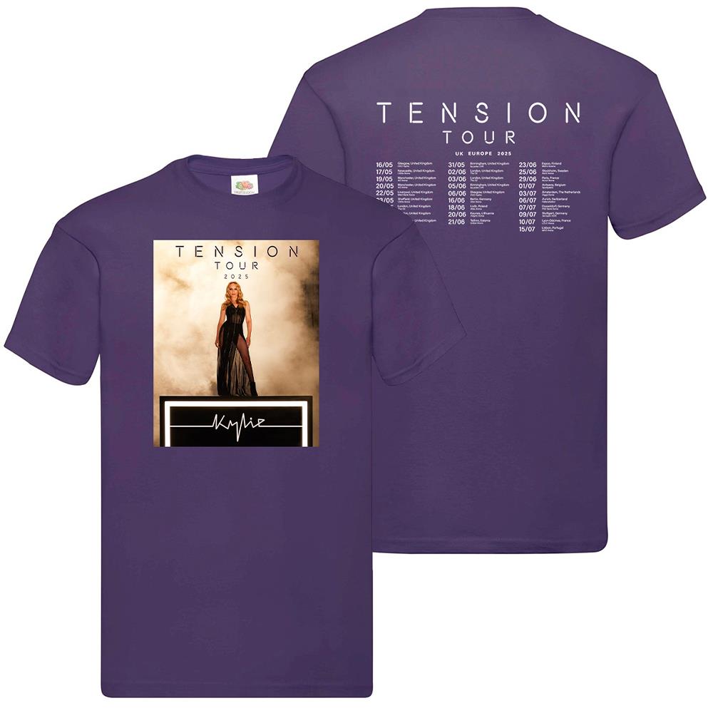 T-Shirt Tension Tour Kylie Musik Konzert Unisex Festival UK Europa 2025 Termine - Bild 20 von 29