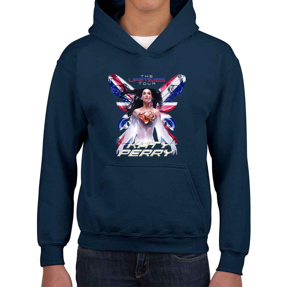 Kids Katy Perry Printed Hoodie Lifetimes Tour Girls Boys Hooded Sweatshirt UK - Picture 9 of 18