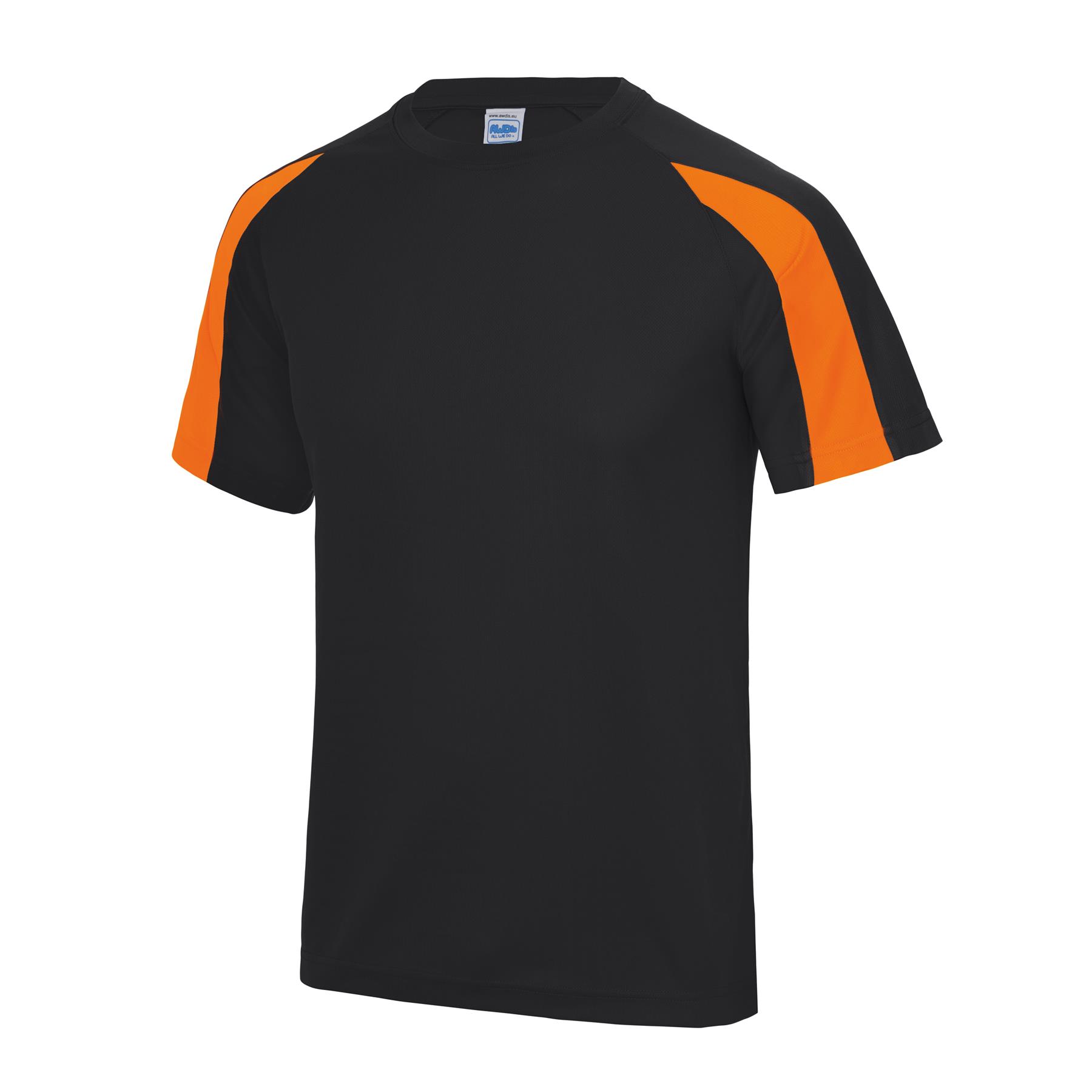 Mens Quick Dry Contrast Cool T-Shirt Polyester Sports Running Gym Top Tee AWDis - Picture 7 of 34