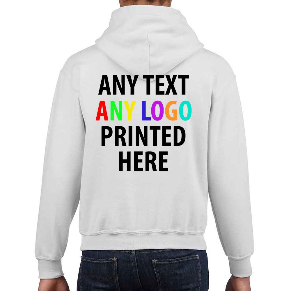 Personalised Kids Hoodie Custom Printed Children Hooded Gildan Sweatshirt Top - Picture 57 of 58