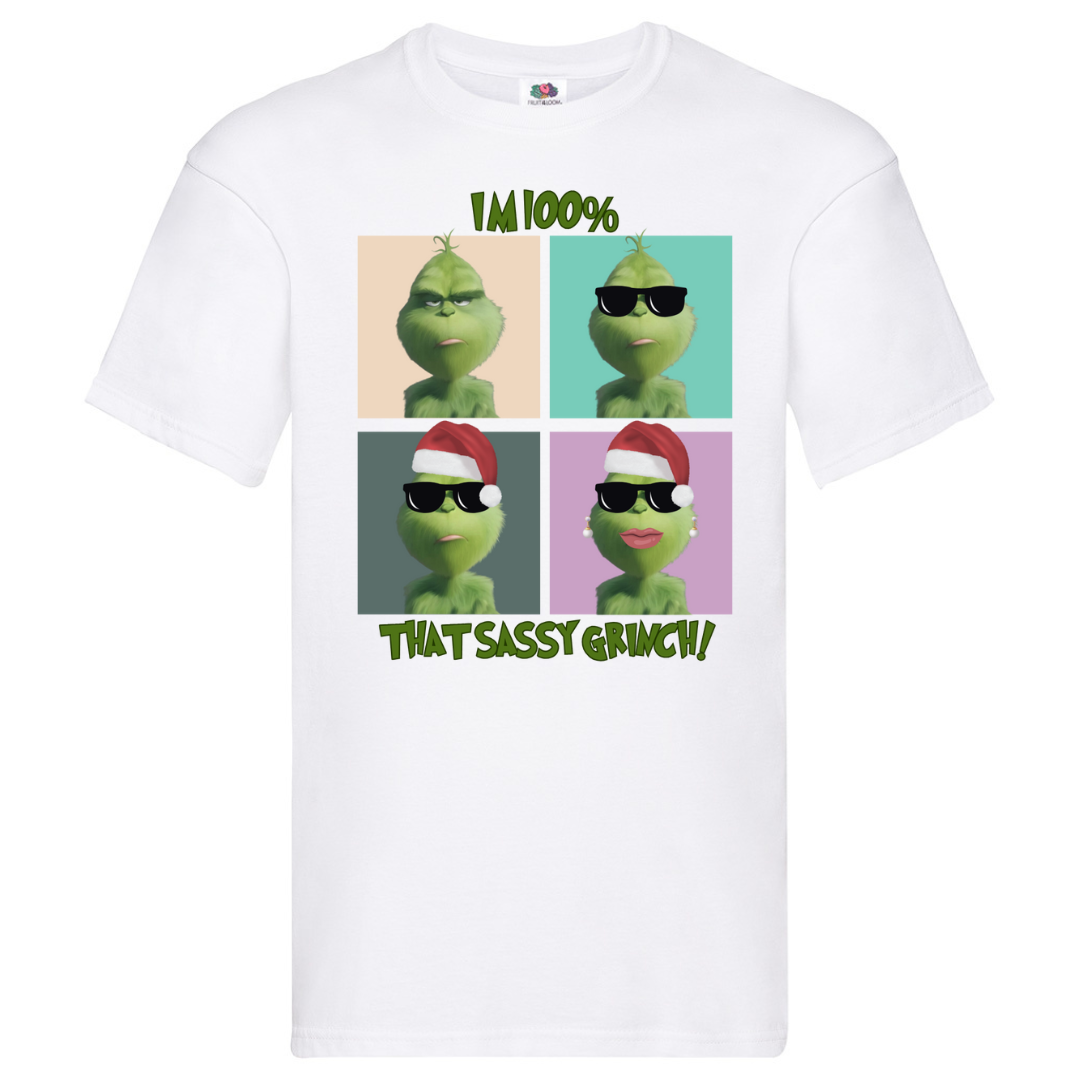 Frecher Grinch Weihnachten T-Shirt lustig Xmas Unisex Urlaub Kinder Erwachsene Tee Geschenk - Bild 4 von 8