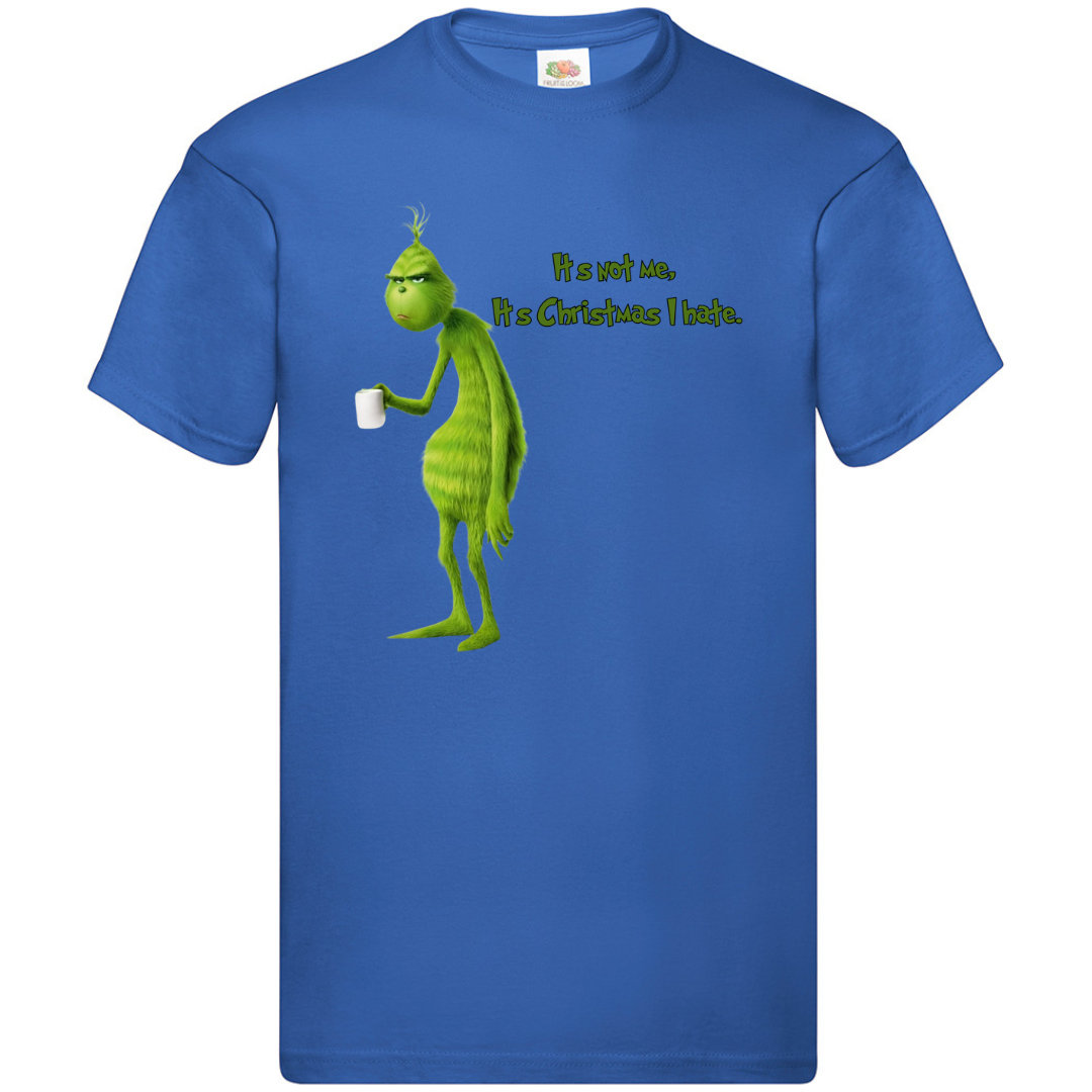 It’s Not Me Grinch Christmas T-Shirt Funny Santa Xmas Holiday Tee Unisex Top - Picture 3 of 7